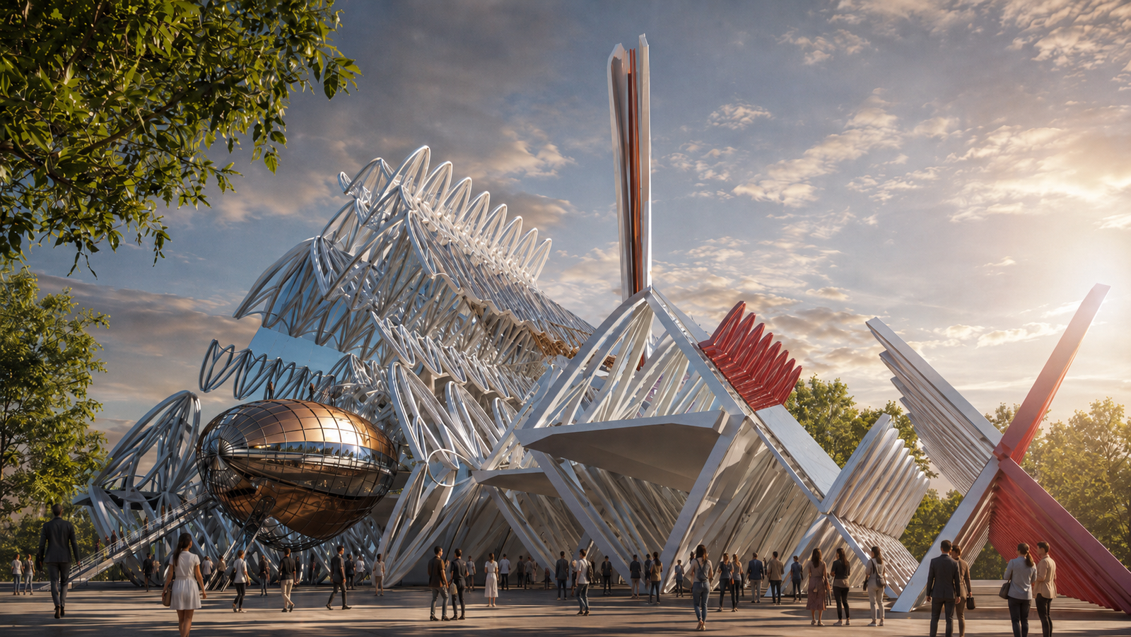 Conceptual Project 06 — Lattice Monument, day study