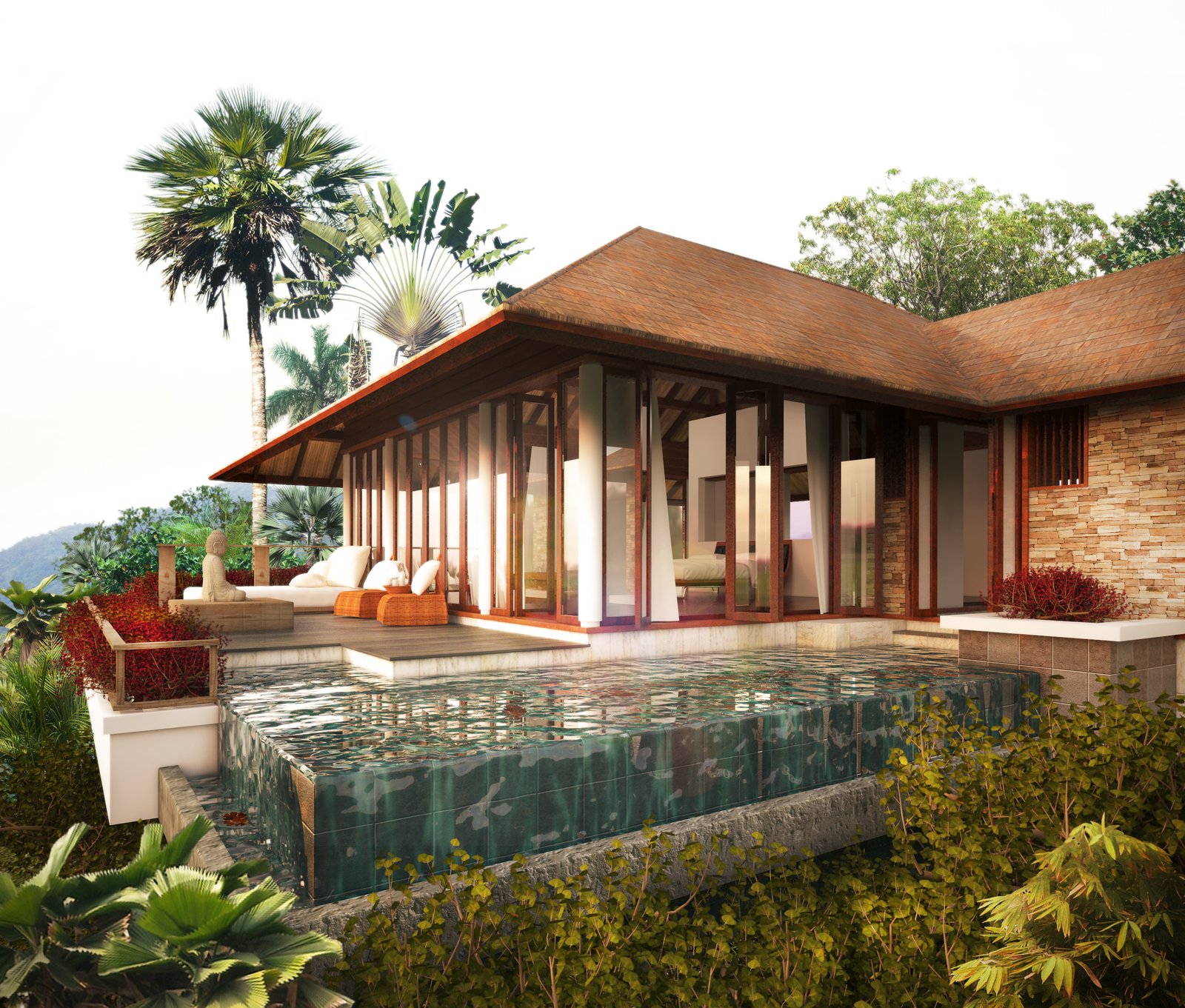 25×30 Villa — compact-plot hillside house with pavilion roof
